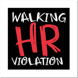 Walking HR Violation Horror Font Posters and Art